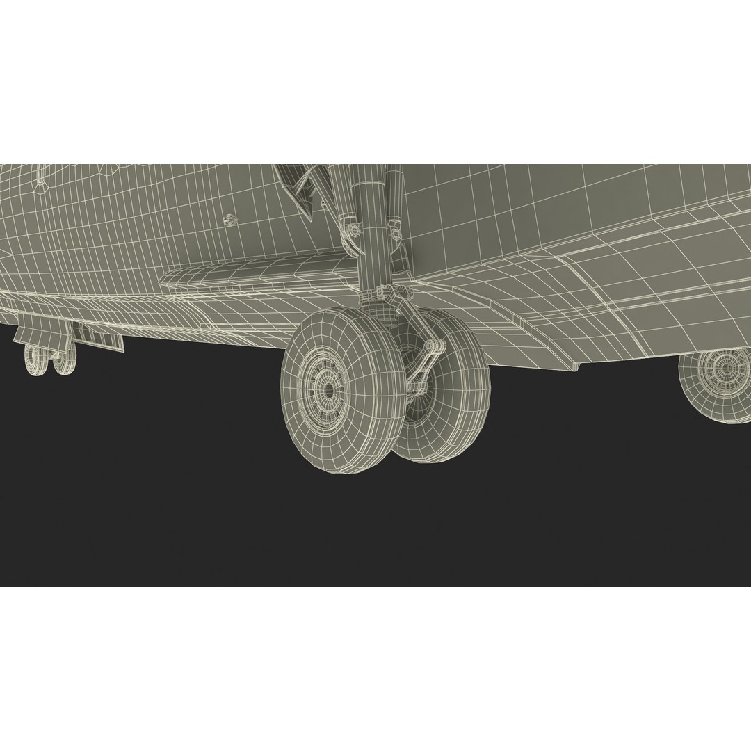 Beriev Be 200 Aircraft 3D Model – High Poly PBR Asset, FBX & OBJ Formats - View 45