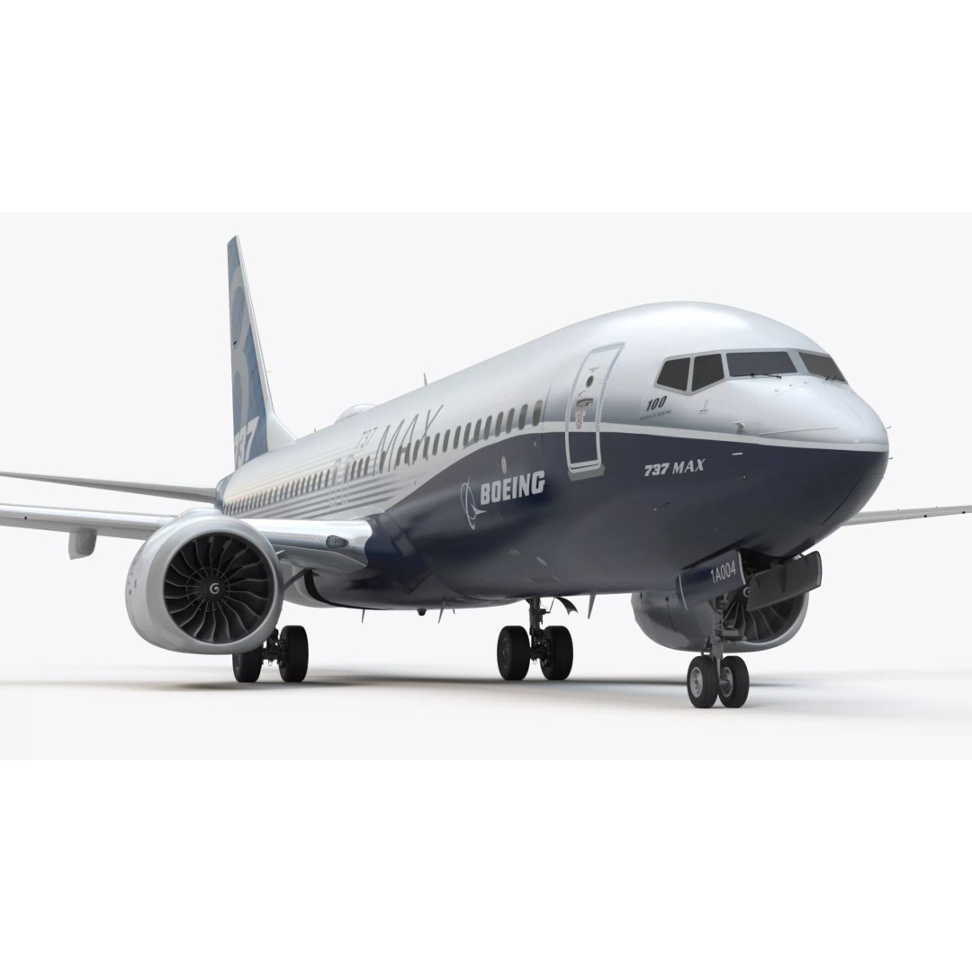 Boeing 737 MAX 8 3D Model – Rigged for Animation, Cinema 4D - View 10