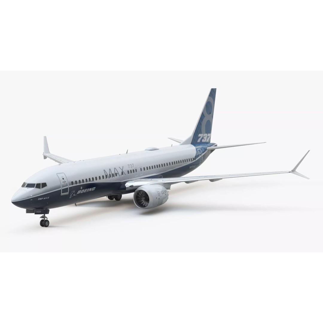 Boeing 737 MAX 8 3D Model – Rigged for Animation, Cinema 4D - View 11