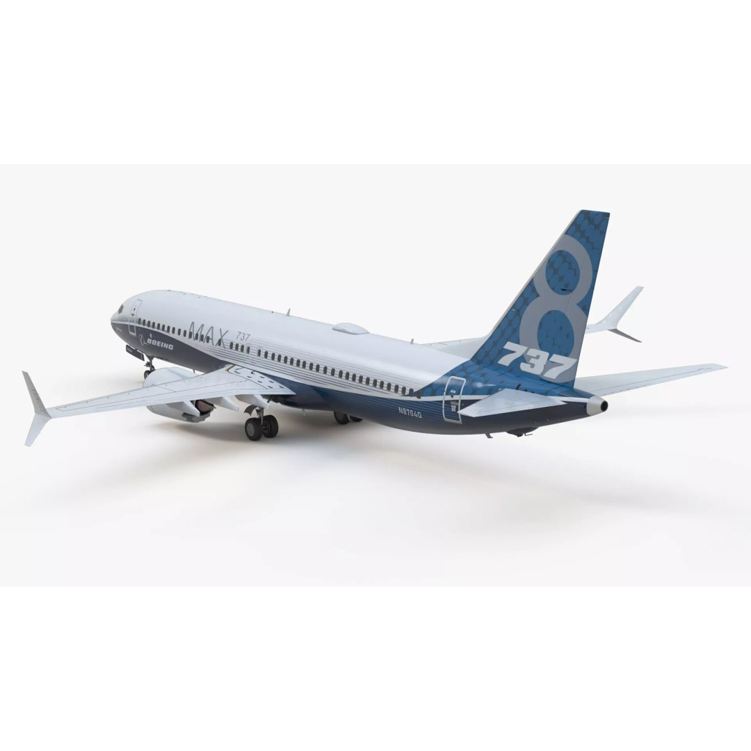 Boeing 737 MAX 8 3D Model – Rigged for Animation, Cinema 4D - View 12