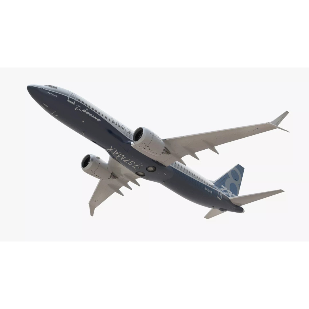 Boeing 737 MAX 8 3D Model – Rigged for Animation, Cinema 4D - View 14