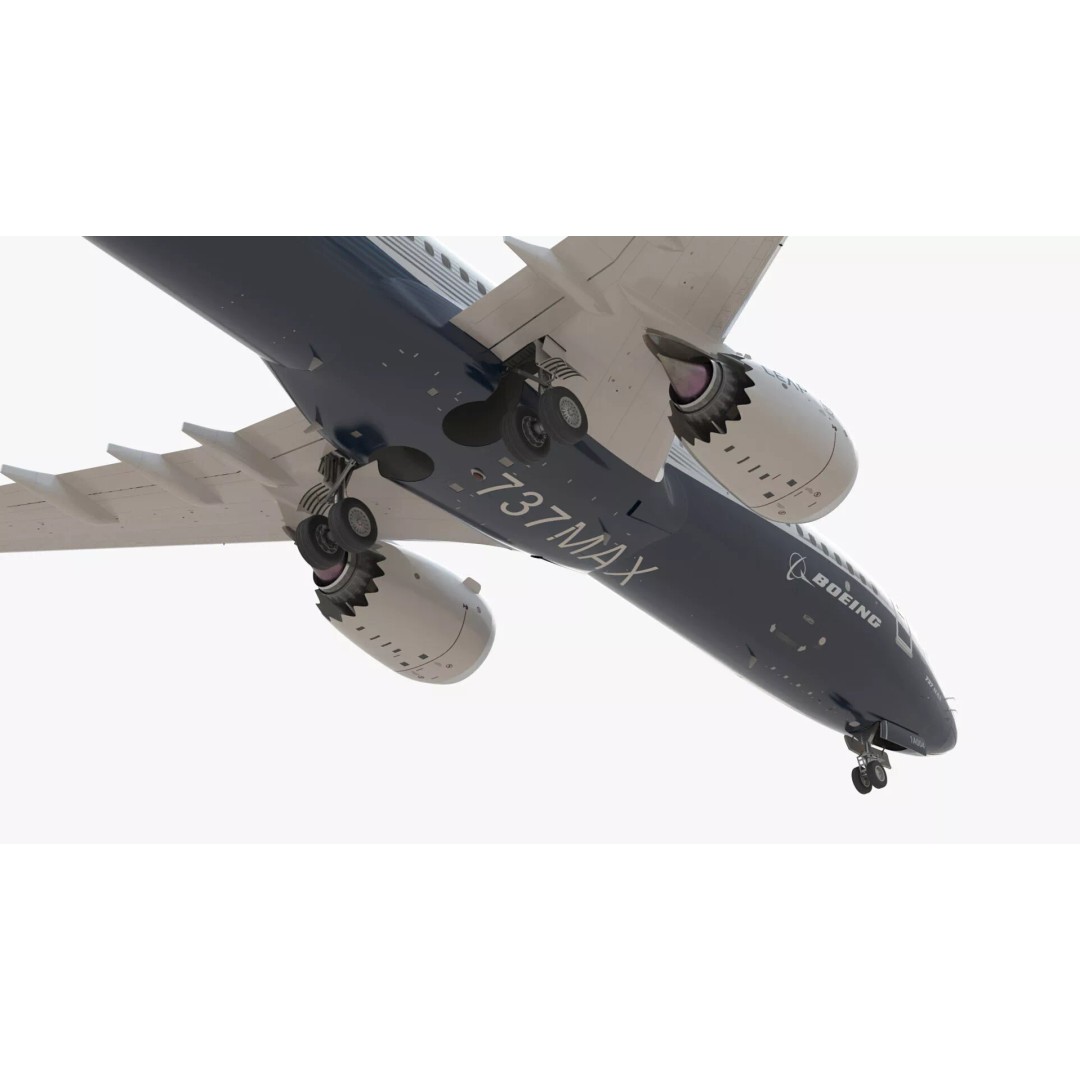 Boeing 737 MAX 8 3D Model – Rigged for Animation, Cinema 4D - View 15