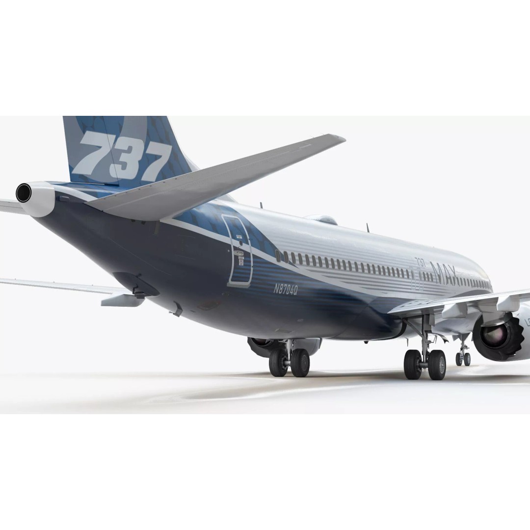 Boeing 737 MAX 8 3D Model – Rigged for Animation, Cinema 4D - View 17