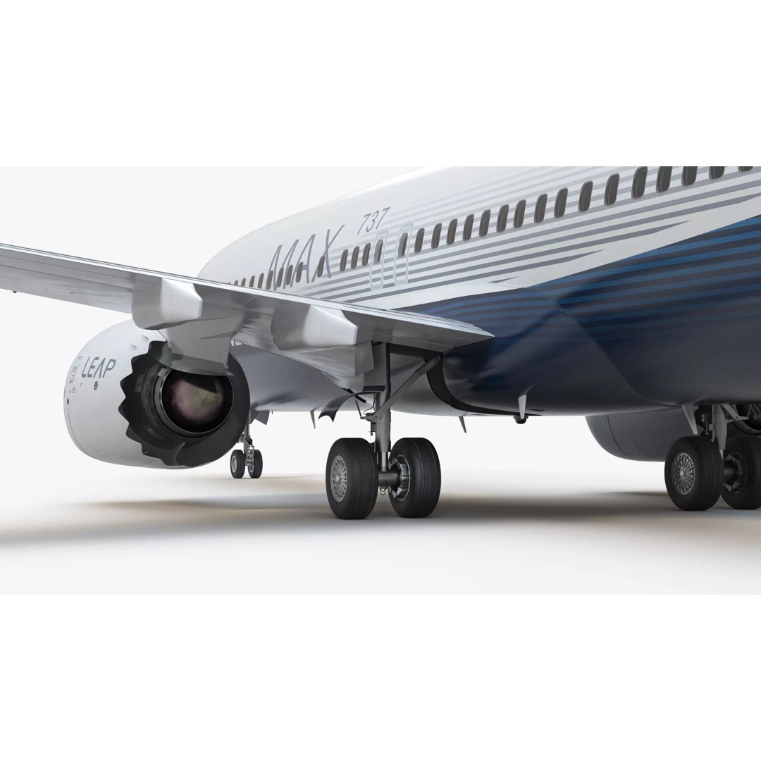 Boeing 737 MAX 8 3D Model – Rigged for Animation, Cinema 4D - View 18
