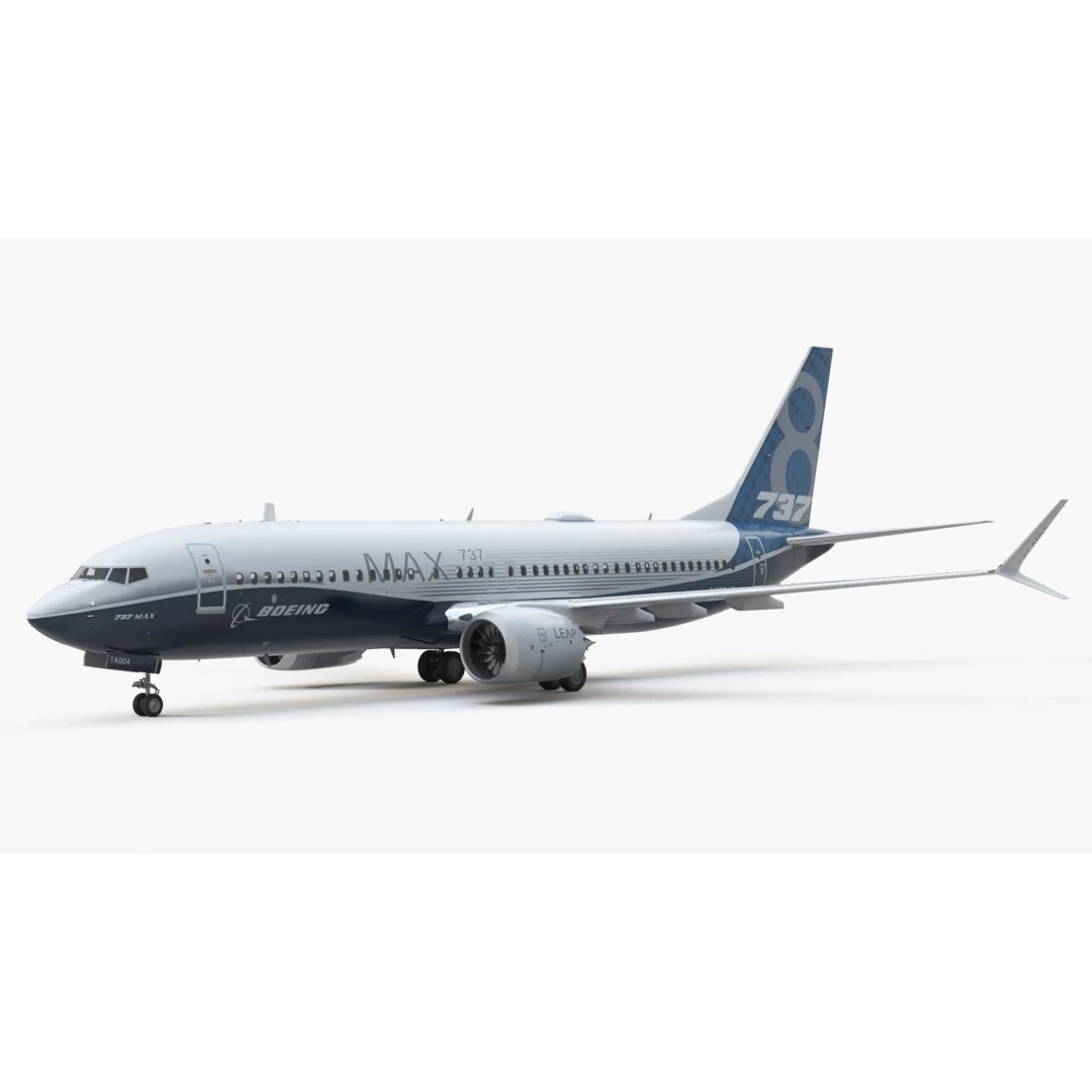 Boeing 737 MAX 8 3D Model – Rigged for Animation, Cinema 4D - View 2