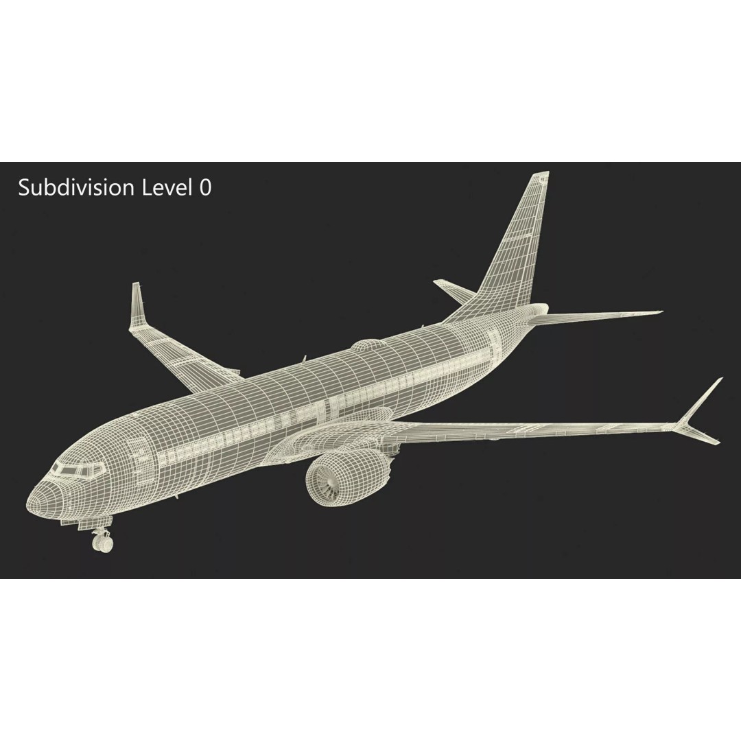 Boeing 737 MAX 8 3D Model – Rigged for Animation, Cinema 4D - View 21