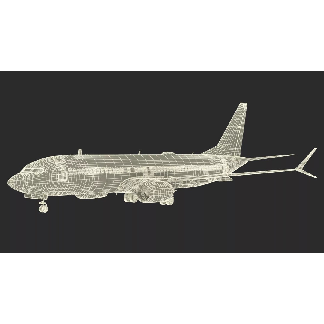Boeing 737 MAX 8 3D Model – Rigged for Animation, Cinema 4D - View 30