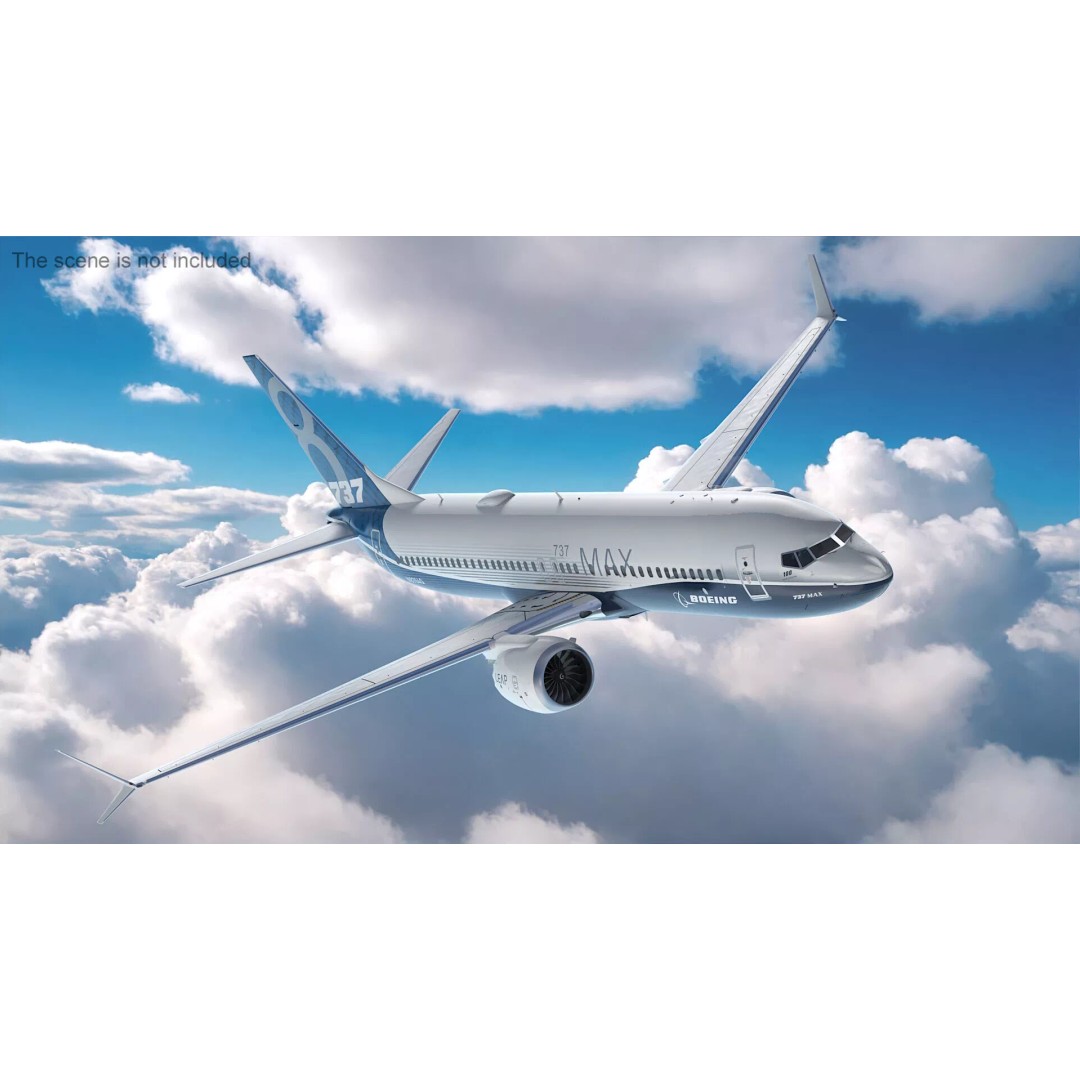 Boeing 737 MAX 8 3D Model – Rigged for Animation, Cinema 4D - View 6