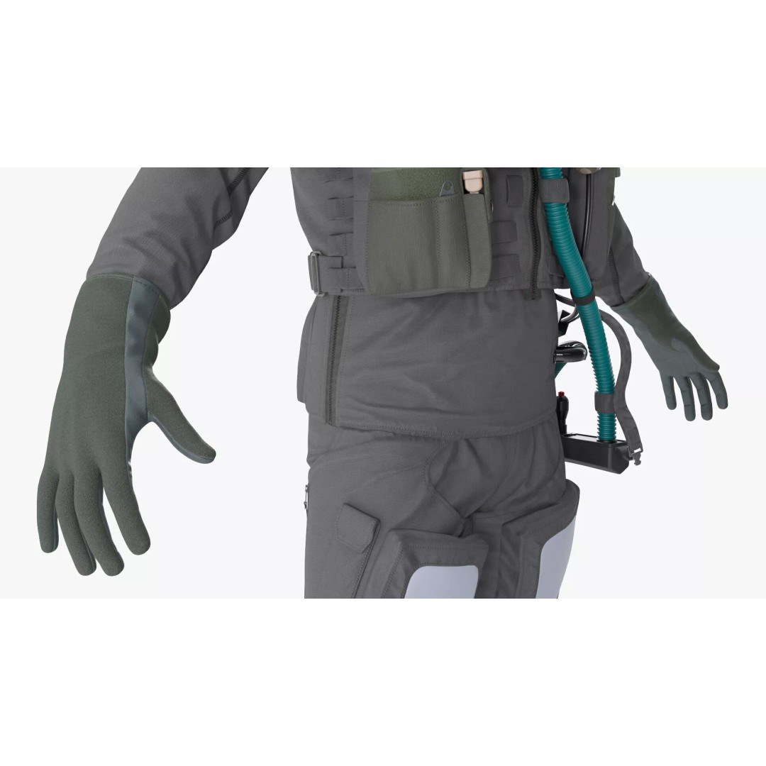 USAF Pilot 3D Model – A-Pose Character with PBR Textures, Cinema 4D - View 10