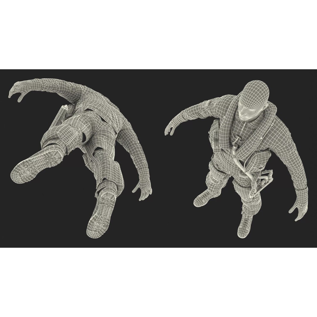 USAF Pilot 3D Model – A-Pose Character with PBR Textures, Cinema 4D - View 23