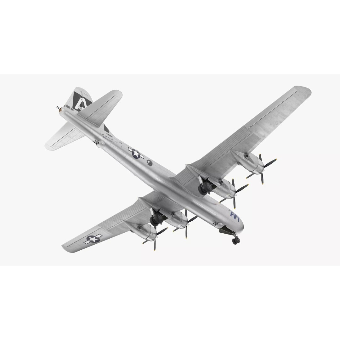 Boeing B-29 FIFI 3D Model – High Poly Aircraft, FBX, PBR Textures - View 10