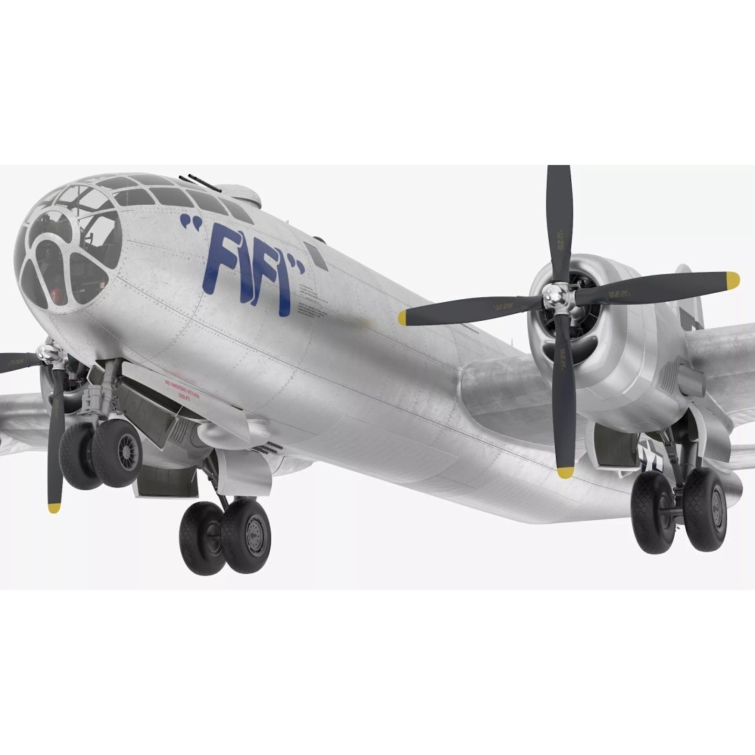 Boeing B-29 FIFI 3D Model – High Poly Aircraft, FBX, PBR Textures - View 14
