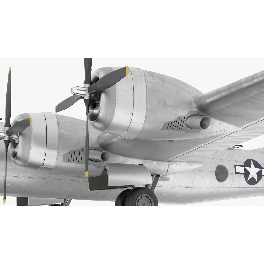 Boeing B-29 FIFI 3D Model – High Poly Aircraft, FBX, PBR Textures - View 15