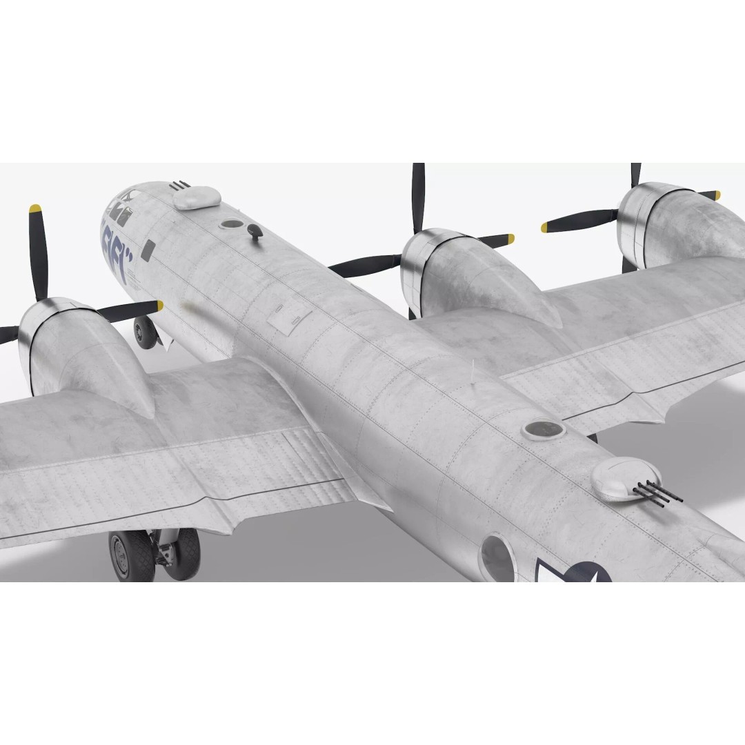 Boeing B-29 FIFI 3D Model – High Poly Aircraft, FBX, PBR Textures - View 17