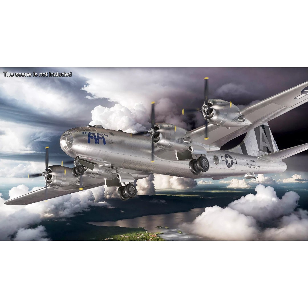 Boeing B-29 FIFI 3D Model – High Poly Aircraft, FBX, PBR Textures - View 3