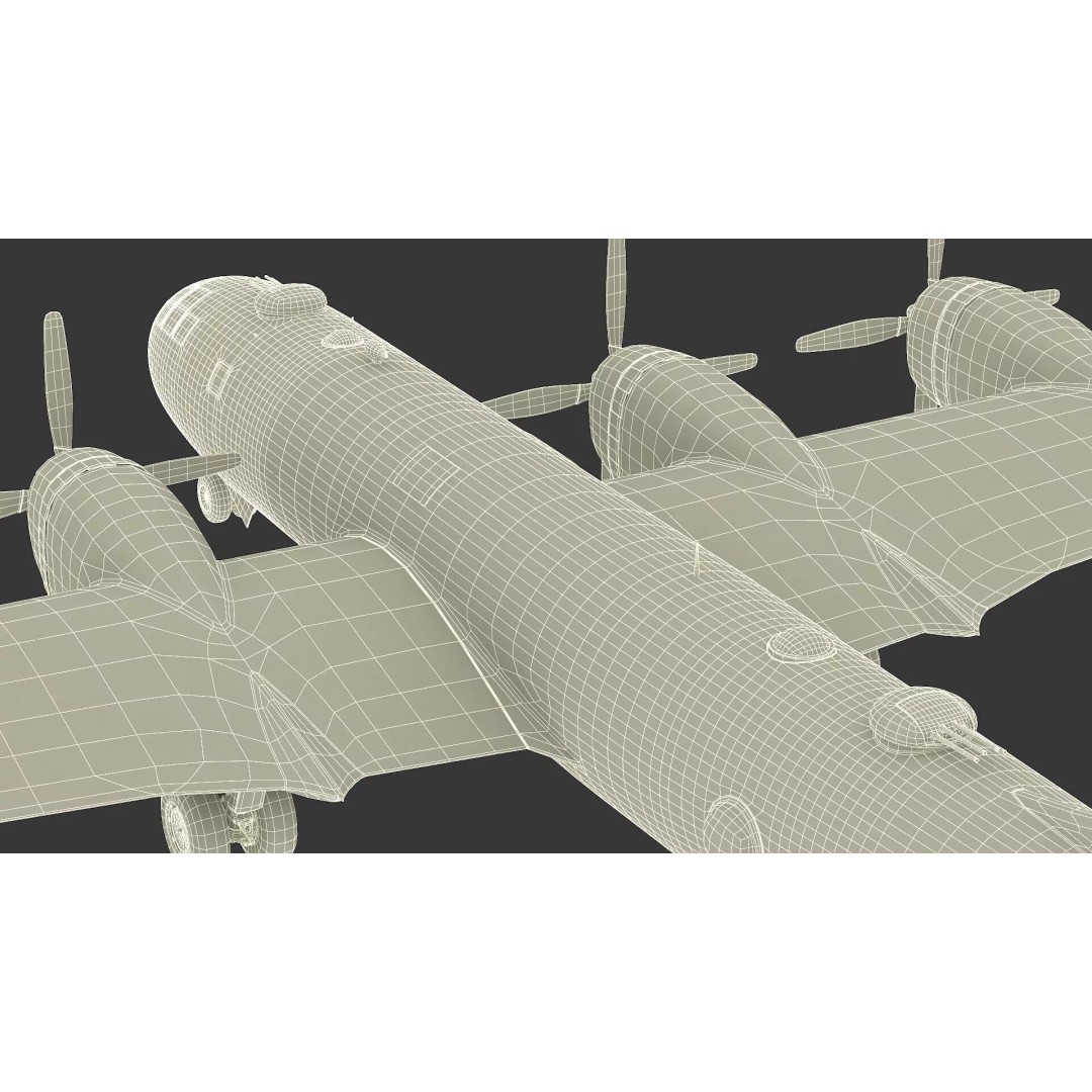 Boeing B-29 FIFI 3D Model – High Poly Aircraft, FBX, PBR Textures - View 30