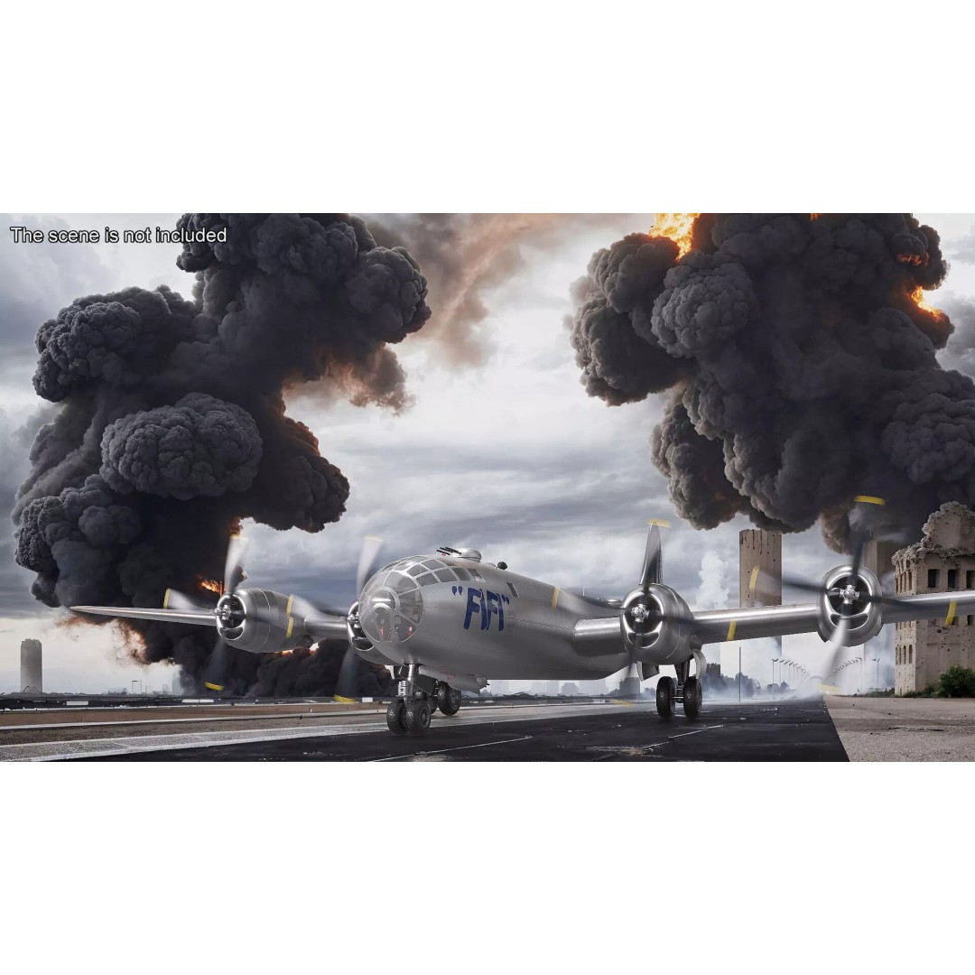 Boeing B-29 FIFI 3D Model – High Poly Aircraft, FBX, PBR Textures - View 4