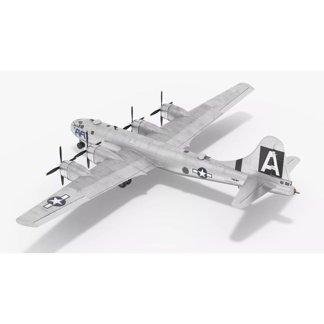 Boeing B-29 FIFI 3D Model – High Poly Aircraft, FBX, PBR Textures - View 9