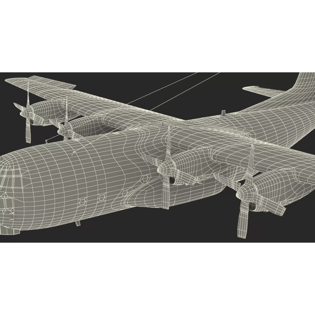 Lockheed C 130 Hercules 3D Model – Rigged Military Transport Aircraft