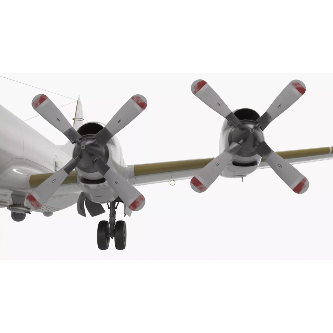 German Navy P3 Orion Patrol Aircraft 3D Model – High-Quality PBR Asset, FBX - View 12
