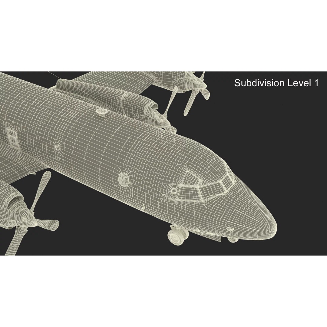 German Navy P3 Orion Patrol Aircraft 3D Model – High-Quality PBR Asset, FBX - View 17