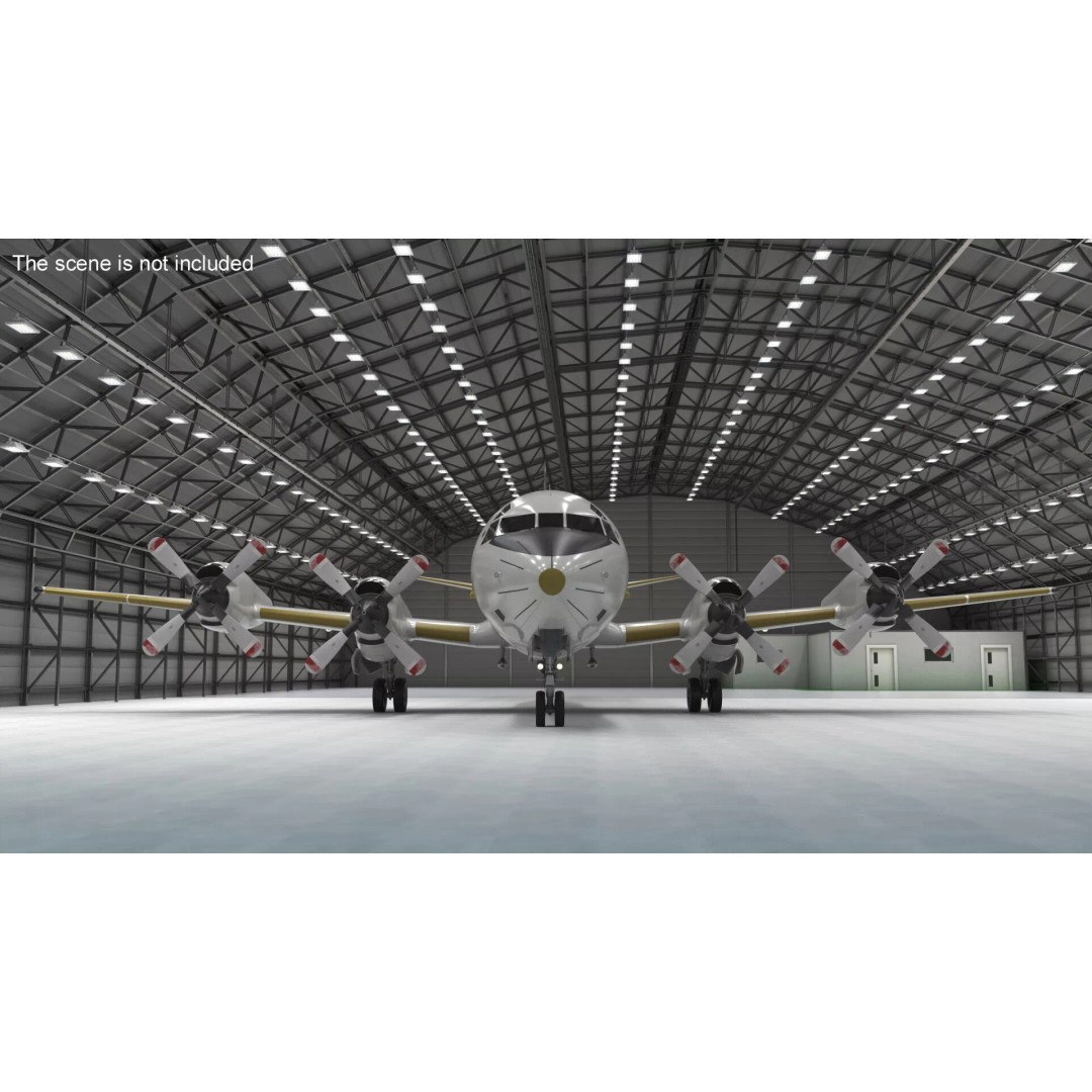 German Navy P3 Orion Patrol Aircraft 3D Model – High-Quality PBR Asset, FBX - View 6