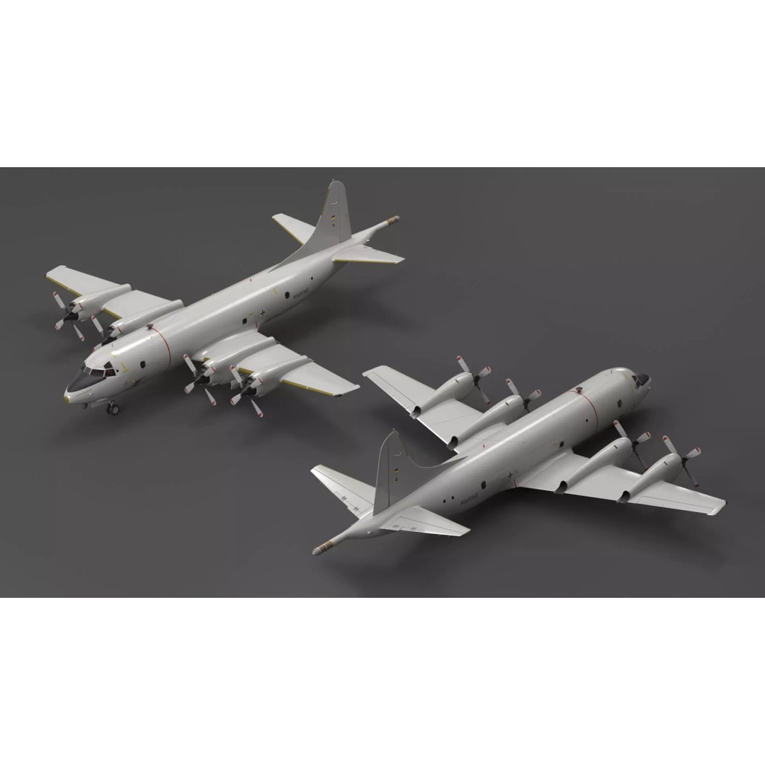 German Navy P3 Orion Patrol Aircraft 3D Model – High-Quality PBR Asset, FBX - View 8