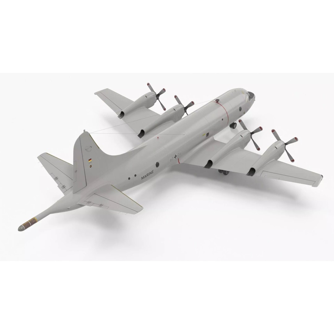 German Navy P3 Orion Patrol Aircraft 3D Model – High-Quality PBR Asset, FBX - View 9