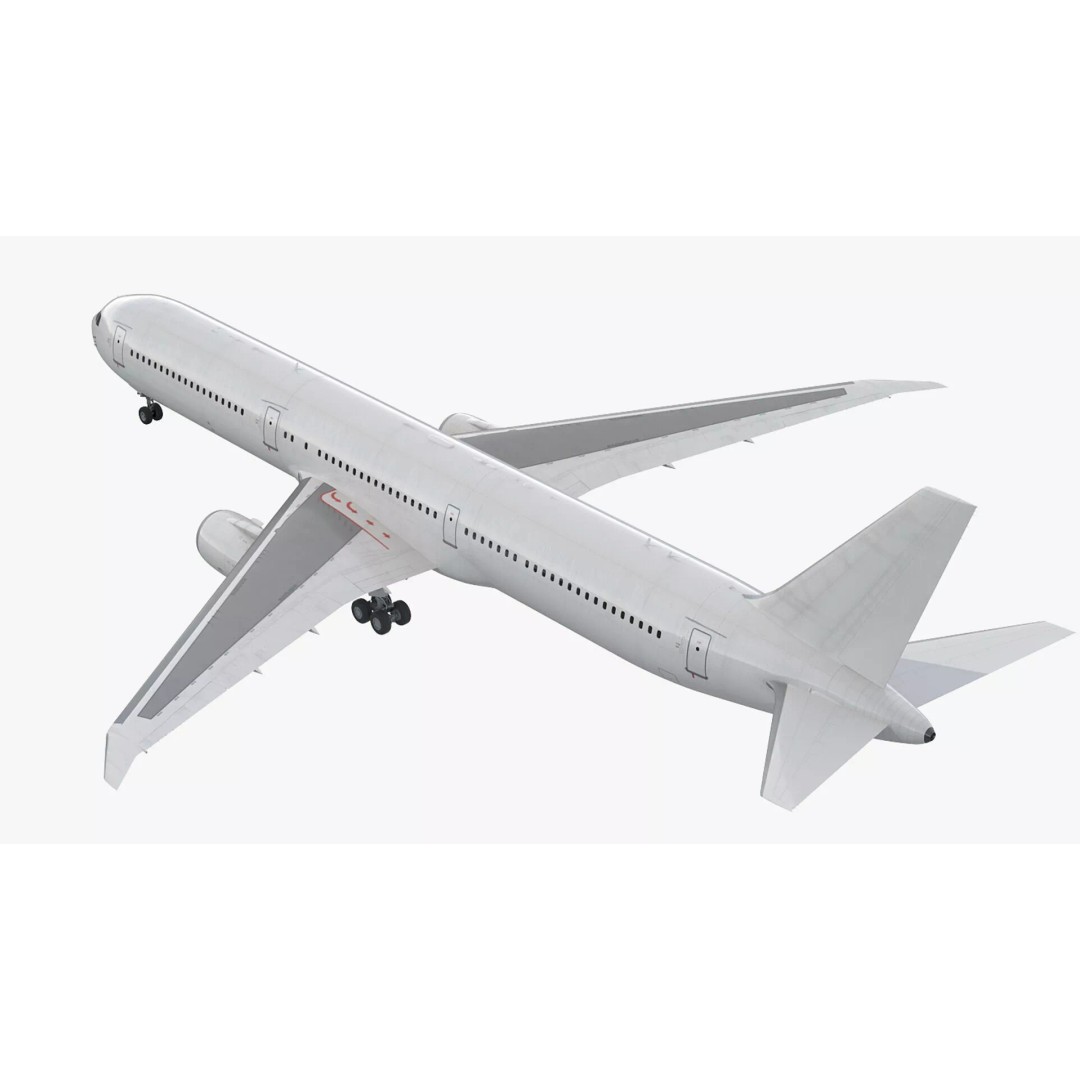 Boeing 767 400 3D Model – Rigged Aircraft Cabin Design, FBX - View 10