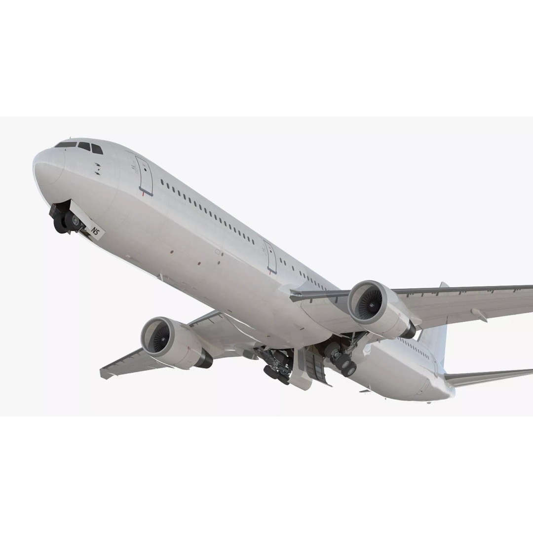 Boeing 767 400 3D Model – Rigged Aircraft Cabin Design, FBX - View 11