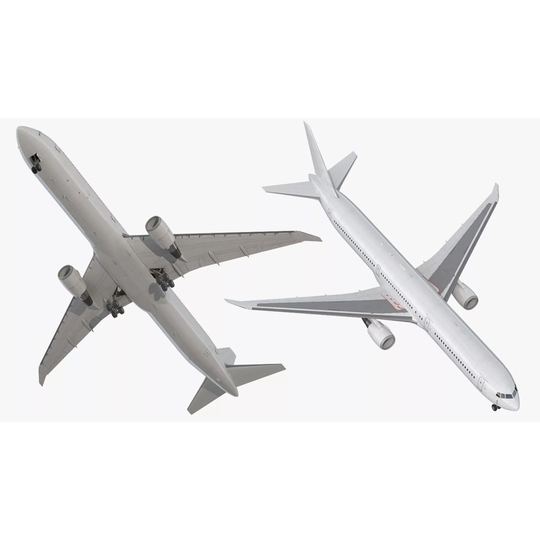 Boeing 767 400 3D Model – Rigged Aircraft Cabin Design, FBX - View 12
