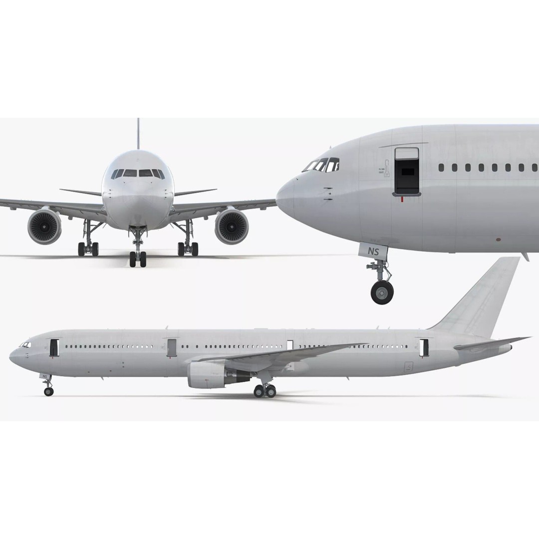 Boeing 767 400 3D Model – Rigged Aircraft Cabin Design, FBX - View 15