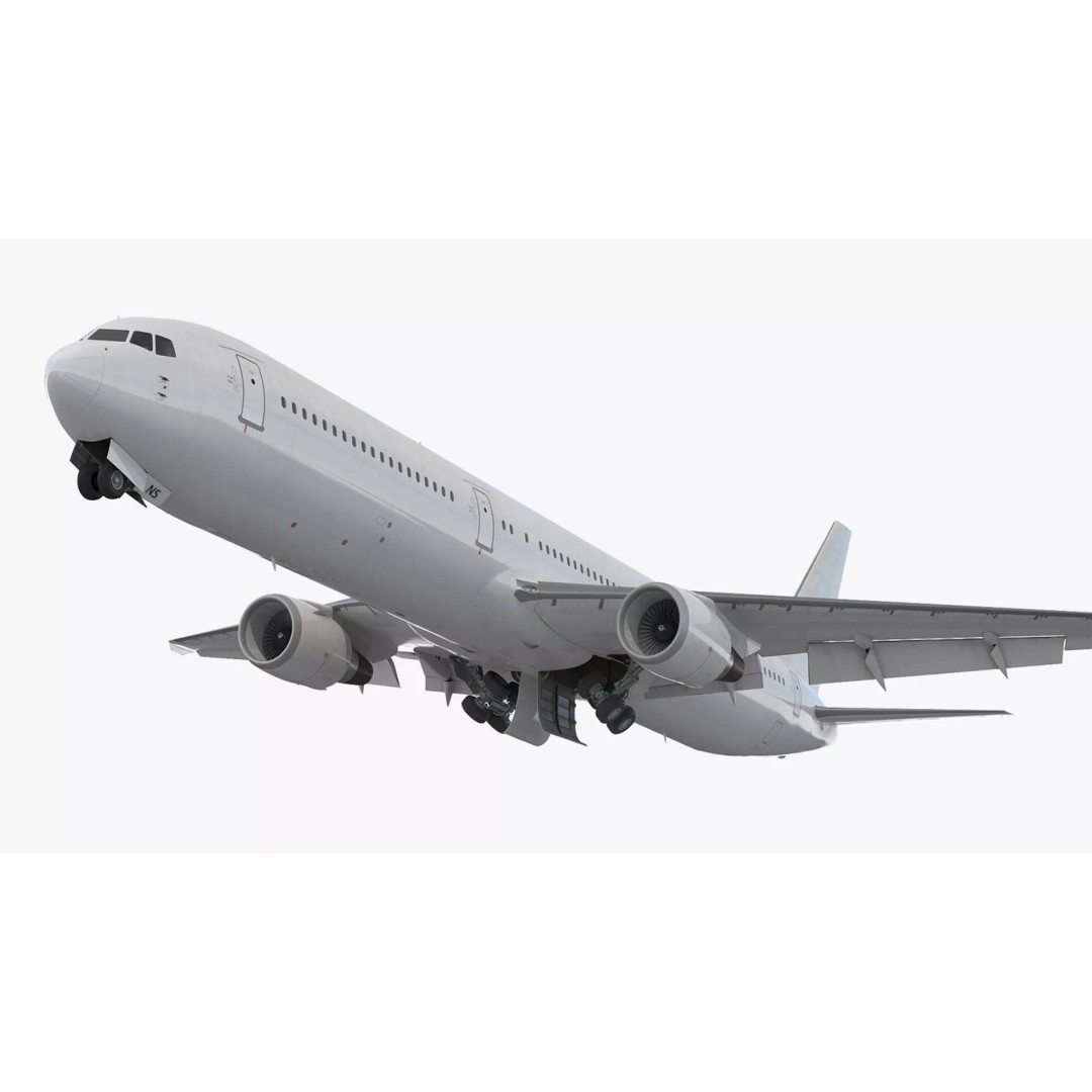Boeing 767 400 3D Model – Rigged Aircraft Cabin Design, FBX - View 2