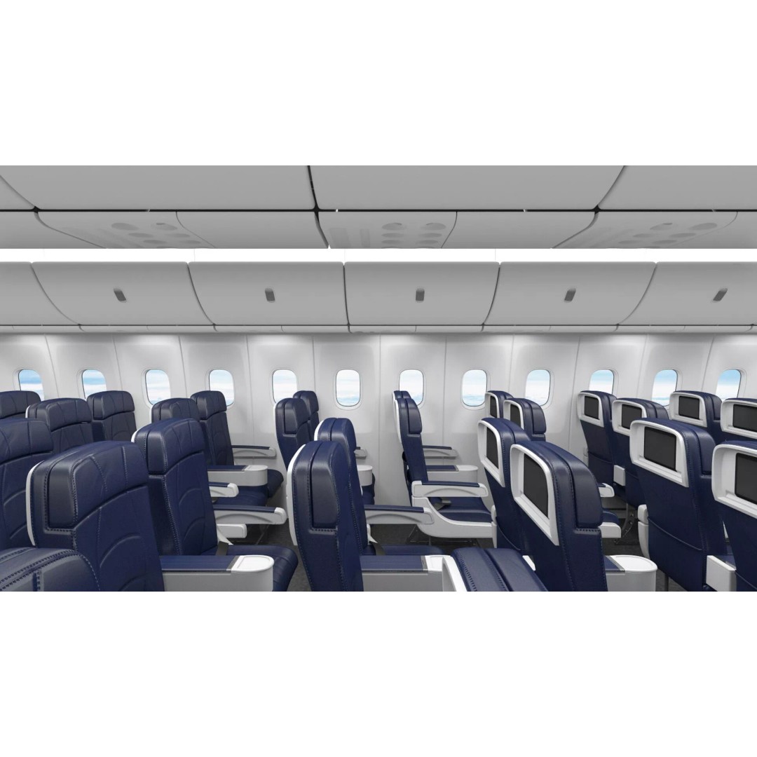 Boeing 767 400 3D Model – Rigged Aircraft Cabin Design, FBX - View 23