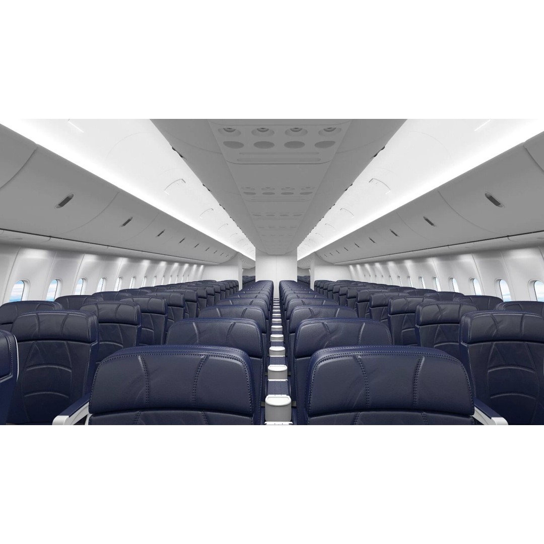Boeing 767 400 3D Model – Rigged Aircraft Cabin Design, FBX - View 24