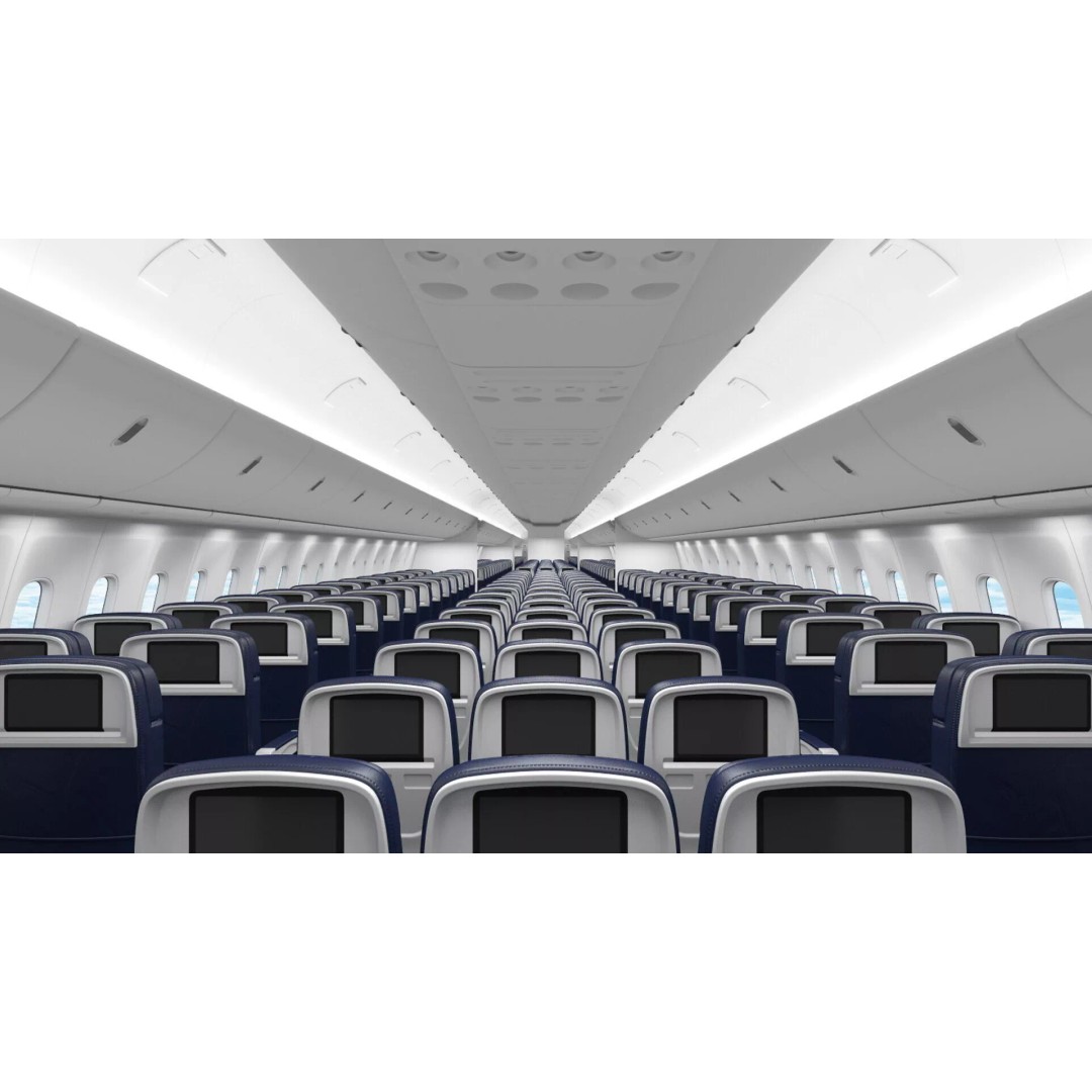Boeing 767 400 3D Model – Rigged Aircraft Cabin Design, FBX - View 25