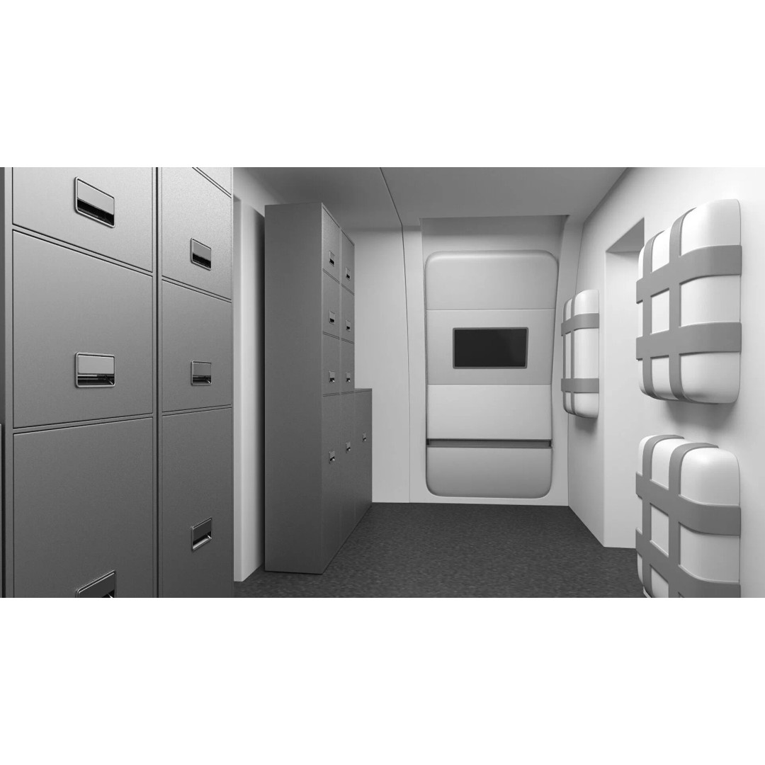 Boeing 767 400 3D Model – Rigged Aircraft Cabin Design, FBX - View 27