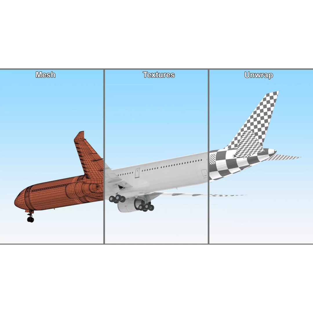 Boeing 767 400 3D Model – Rigged Aircraft Cabin Design, FBX - View 28