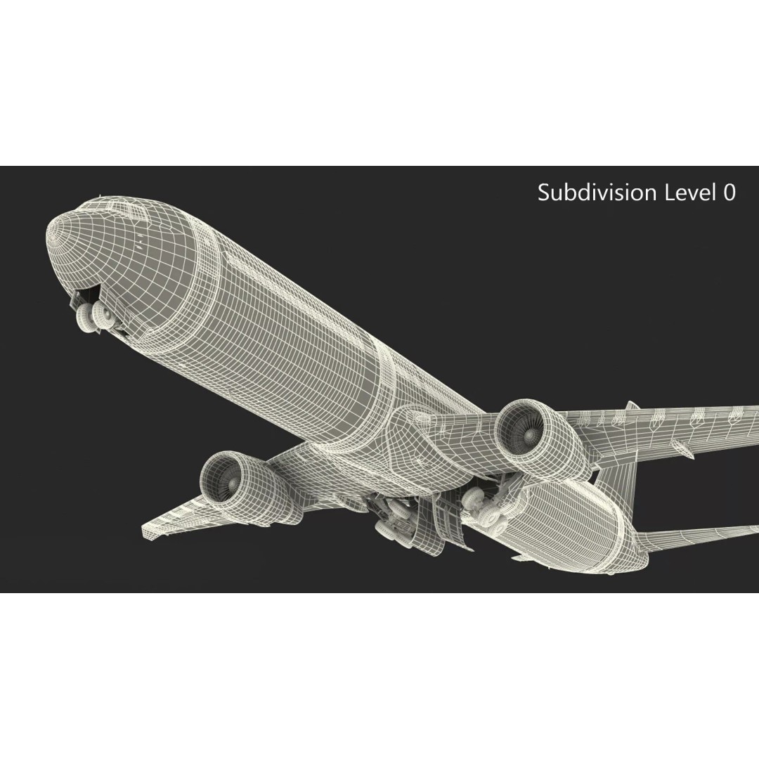 Boeing 767 400 3D Model – Rigged Aircraft Cabin Design, FBX - View 29