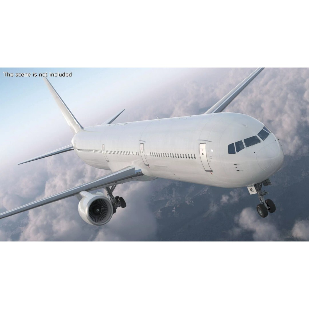 Boeing 767 400 3D Model – Rigged Aircraft Cabin Design, FBX - View 3