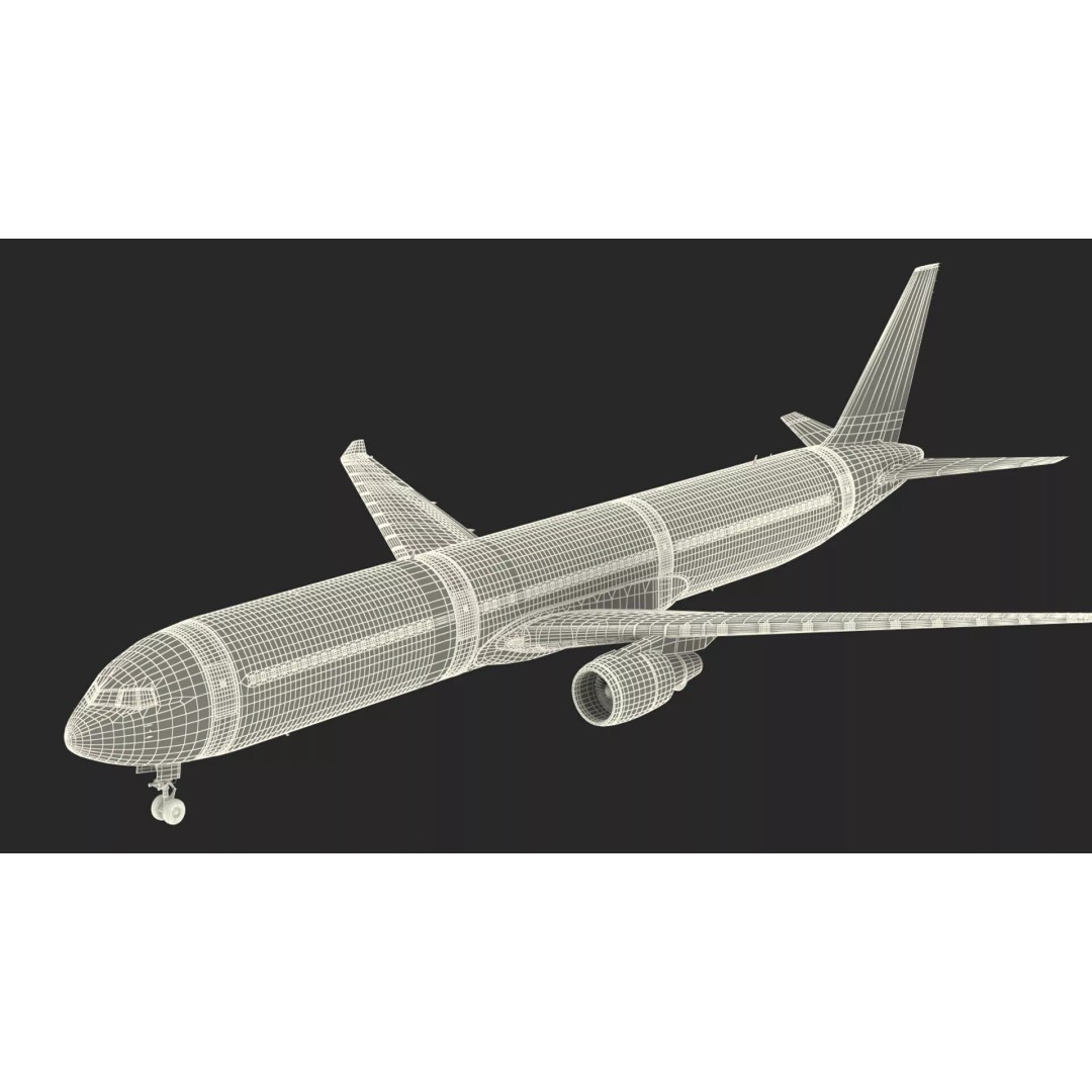 Boeing 767 400 3D Model – Rigged Aircraft Cabin Design, FBX - View 34