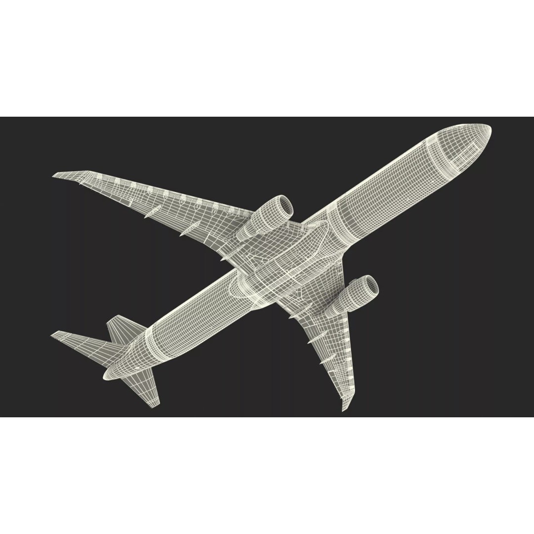 Boeing 767 400 3D Model – Rigged Aircraft Cabin Design, FBX - View 35