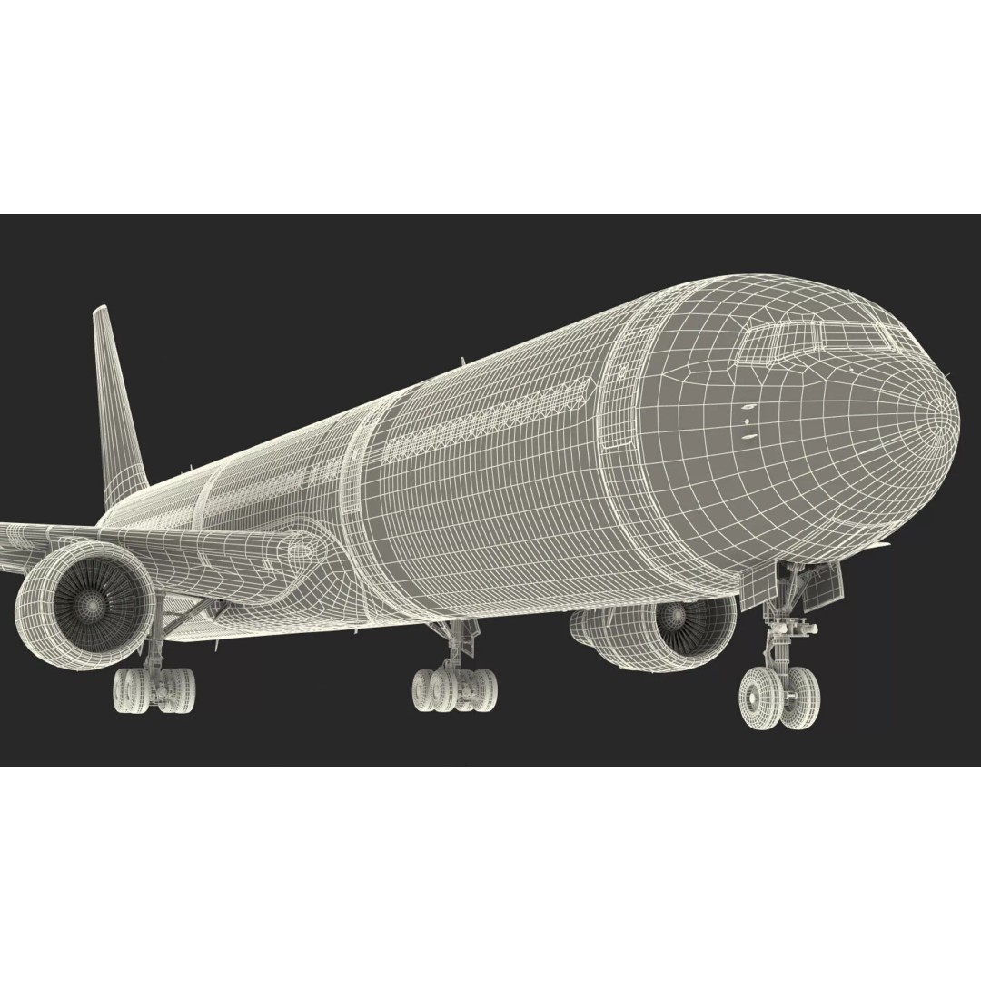 Boeing 767 400 3D Model – Rigged Aircraft Cabin Design, FBX - View 37