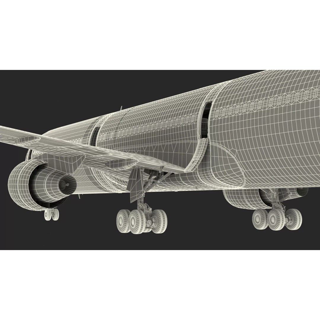 Boeing 767 400 3D Model – Rigged Aircraft Cabin Design, FBX - View 38