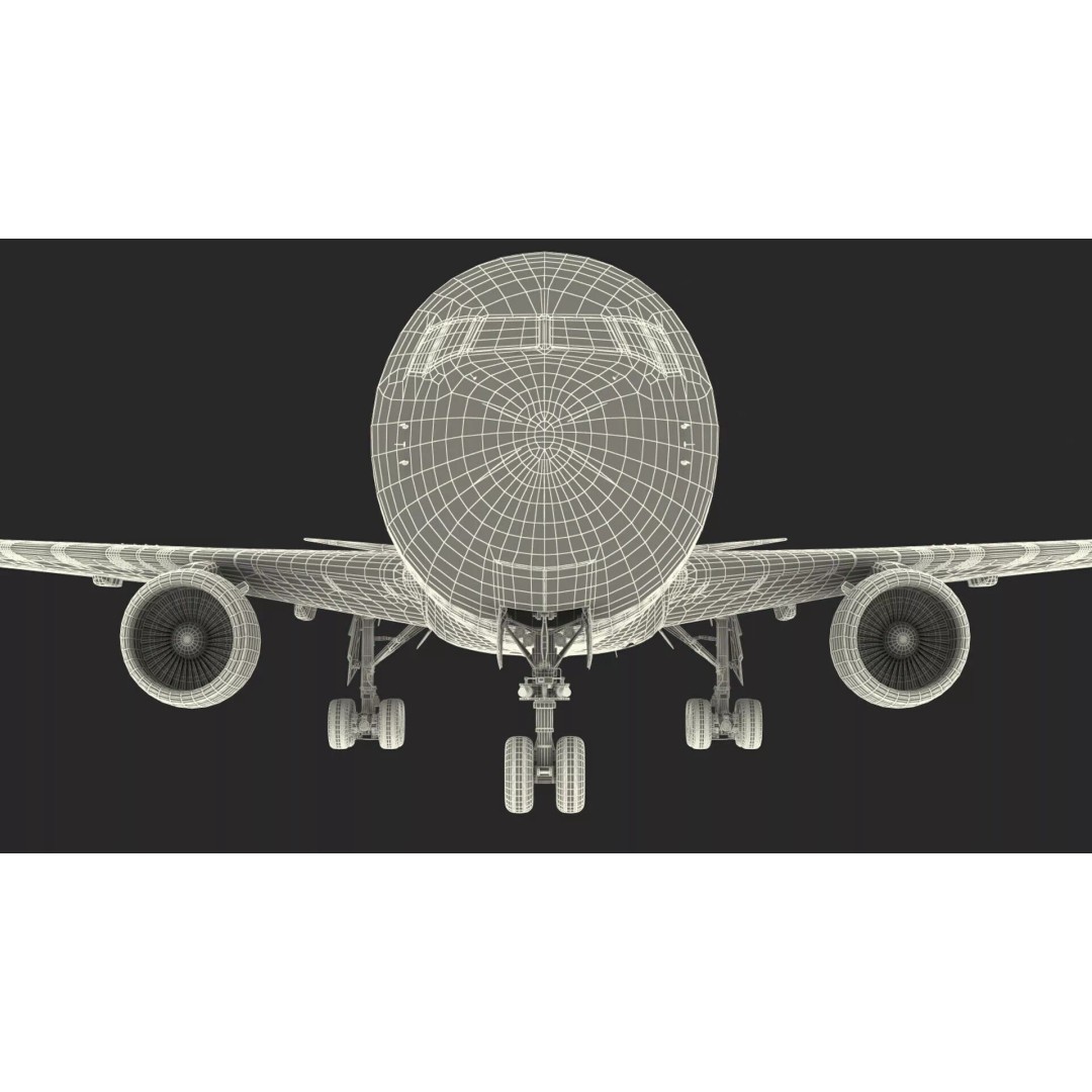 Boeing 767 400 3D Model – Rigged Aircraft Cabin Design, FBX - View 39