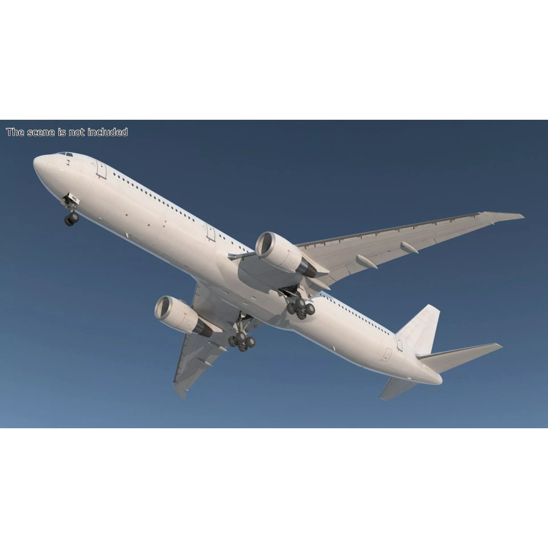 Boeing 767 400 3D Model – Rigged Aircraft Cabin Design, FBX - View 4