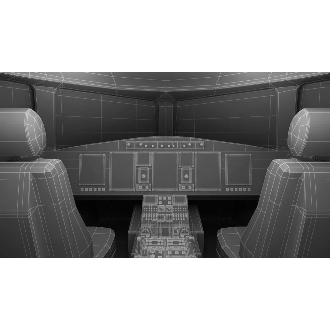 Boeing 767 400 3D Model – Rigged Aircraft Cabin Design, FBX - View 40