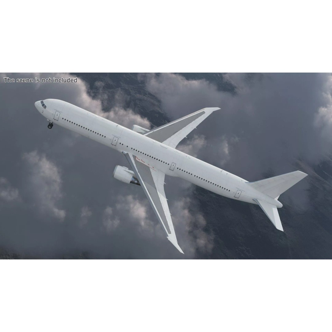 Boeing 767 400 3D Model – Rigged Aircraft Cabin Design, FBX - View 5