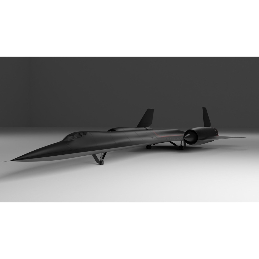 SR-71X Fighter Jet 3D Model – Low Poly Rigged Asset for Animation