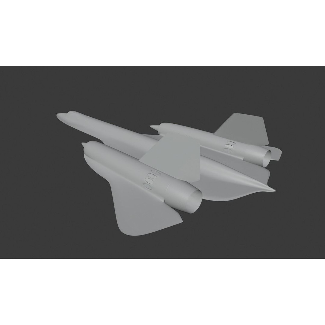 SR-71X Fighter Jet 3D Model – Low Poly Rigged Asset for Animation - View 10